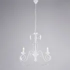 Lampadario a 5 luci in metallo e cristallo per un’illuminazione scenografica – Perla Viadurini