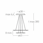 Lampadario a 9 Luci in Alluminio Verniciato Made in Italy Pregiato - Flash Viadurini