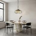 Lampadario a Mazzo Tre Lumi in Vetro Soffiato Veneziano Made in Italy - Lucilla