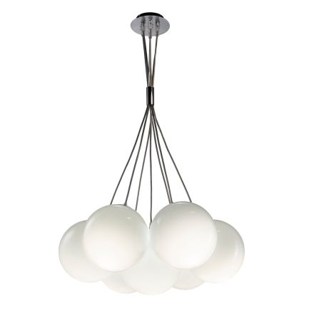 Lampadario a Sette Lumi in Vetro Lucido o Satinato Made in Italy - Althea Viadurini