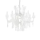 Lampadario a Sospensione Bianco Satinato in Plexiglass Made in Italy - Luca Viadurini