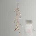 Lampadario a Sospensione con Rosone Unico in Legno Made in Italy - Orlov Viadurini