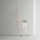 Lampadario a Sospensione con Rosone Unico in Legno Made in Italy - Orlov Viadurini