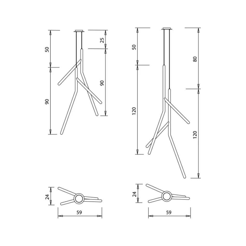 Lampadario a Sospensione con Rosone Unico in Legno Made in Italy - Orlov Viadurini