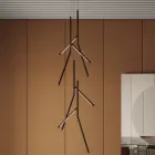 Lampadario a Sospensione con Rosone Unico in Legno Made in Italy - Orlov Viadurini