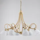 Lampadario a sospensione in metallo e vetro nero per interni – Cosmo Viadurini