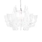 Lampadario a Sospensione in Plexiglass Bianco Satinato Made in Italy - Gea Viadurini