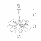 Lampadario Artigianale a 21 Luci in Vetro Veneziano, Made in Italy - Diamonique Viadurini