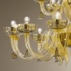 Lampadario Artigianale da 18 Luci in Vetro di Venezia, Made in Italy - Regina Viadurini