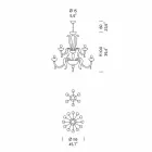 Lampadario Artigianale da 18 Luci in Vetro di Venezia, Made in Italy - Regina Viadurini