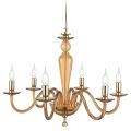 Lampadario Stile Classico 6 Luci in Vetro e Metallo Made in Italy - Oliver