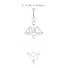 Lampadario Classico Artigianale in Vetro Veneziano Bianco Soffiato - Elsa Viadurini