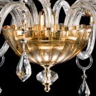 Lampadario classico di desgin a 9 luci in vetro e crisallo Belle Viadurini