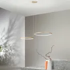 Lampadario con 2 o 3 Luci LED Roronde Orizzontali in Metallo Verniciato - Gelso Viadurini