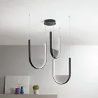 Lampadario con 3 LED con Inserto Amovibile in Vetro Granigliato - Catalpa Viadurini