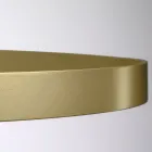 Lampadario con Corpo Luminoso in Vetro e 6 Cerchi in Alluminio - Clara Viadurini