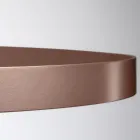 Lampadario con Corpo Luminoso in Vetro e 6 Cerchi in Alluminio - Clara Viadurini