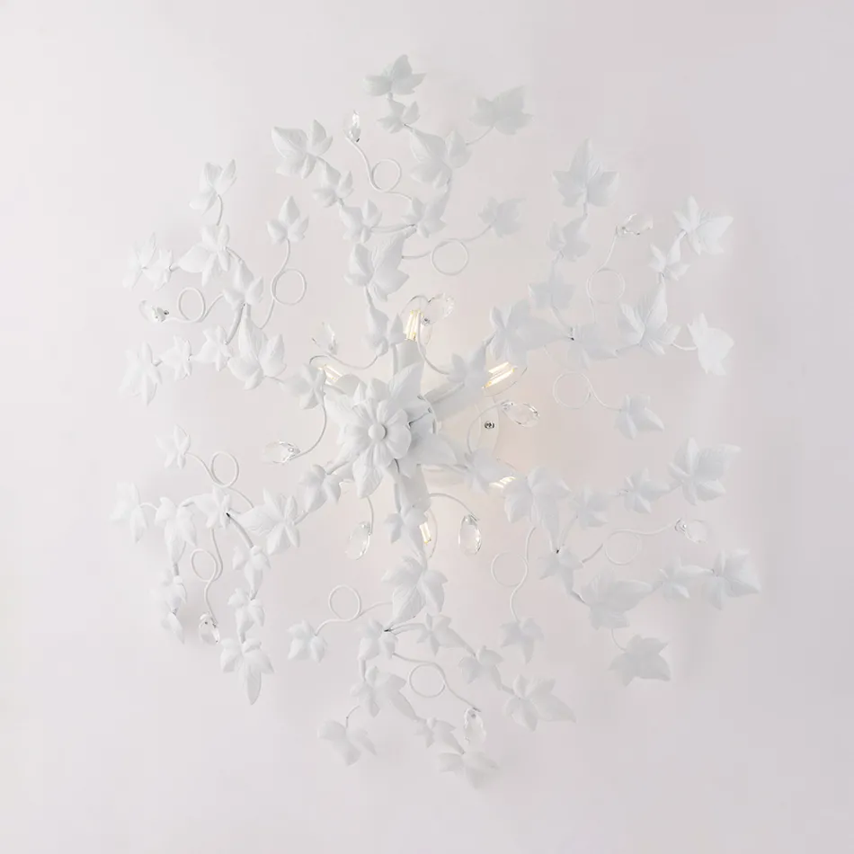 Lampadario con pendenti in cristallo per valorizzare spazi interni luminosi – Orchidea Viadurini