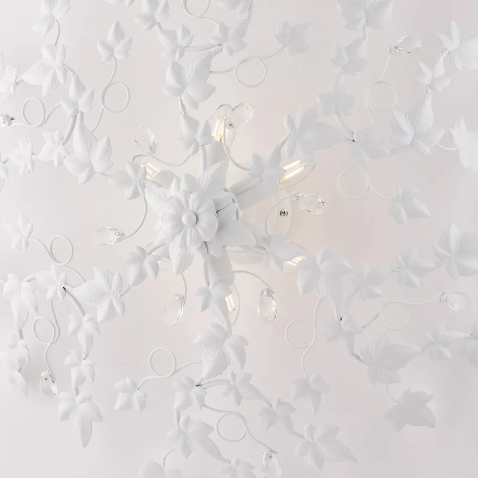 Lampadario con pendenti in cristallo per valorizzare spazi interni luminosi – Orchidea Viadurini