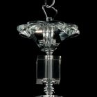 Lampadario di design a 6 luci in vetro e cristallo Ivy, made in Italy Viadurini