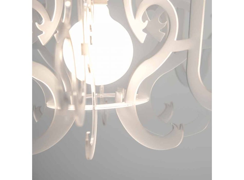 Lampadario di moderno design in plexiglass prodotto in Italia, Malito Viadurini