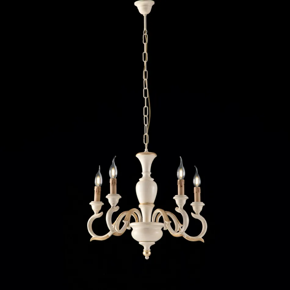 Lampadario in Legno Made in Italy per Arredare L’interno - Firenze Viadurini