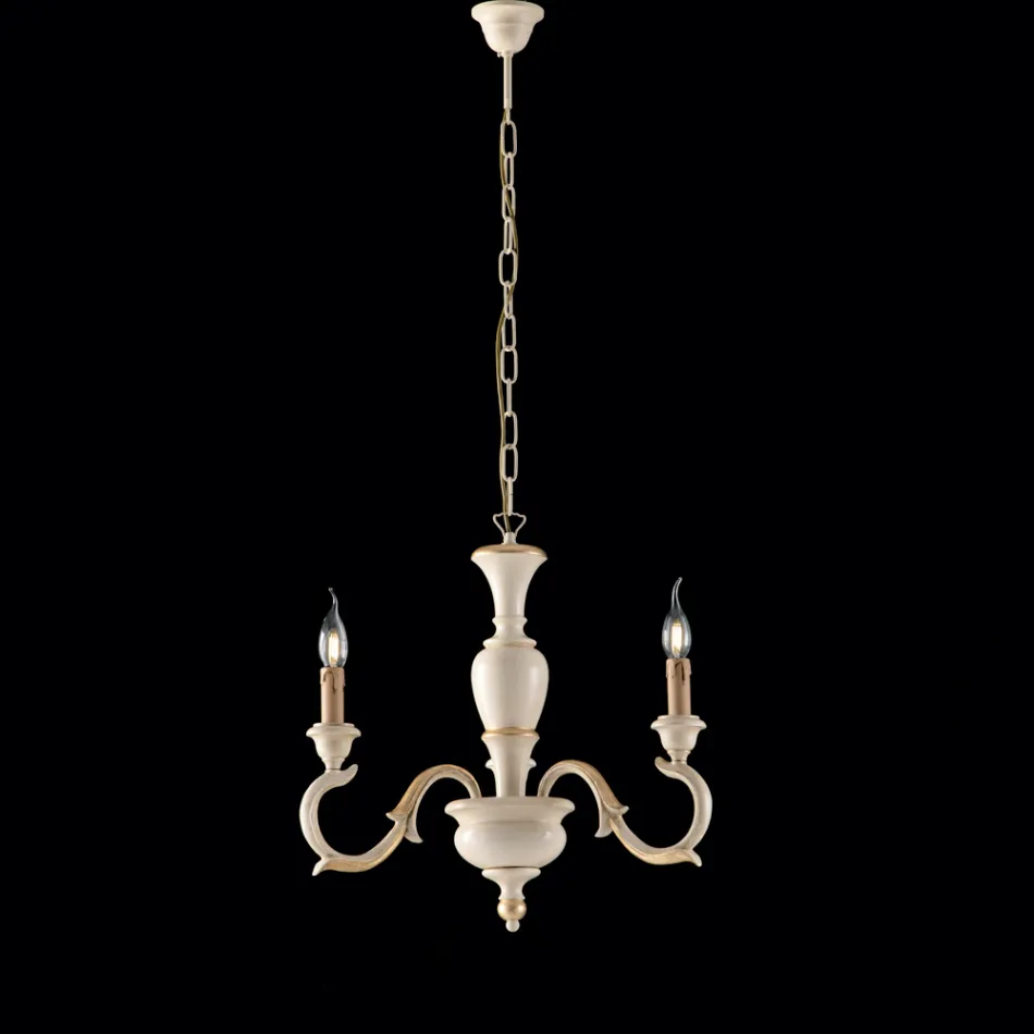 Lampadario in Legno Made in Italy per Arredare L’interno - Firenze Viadurini