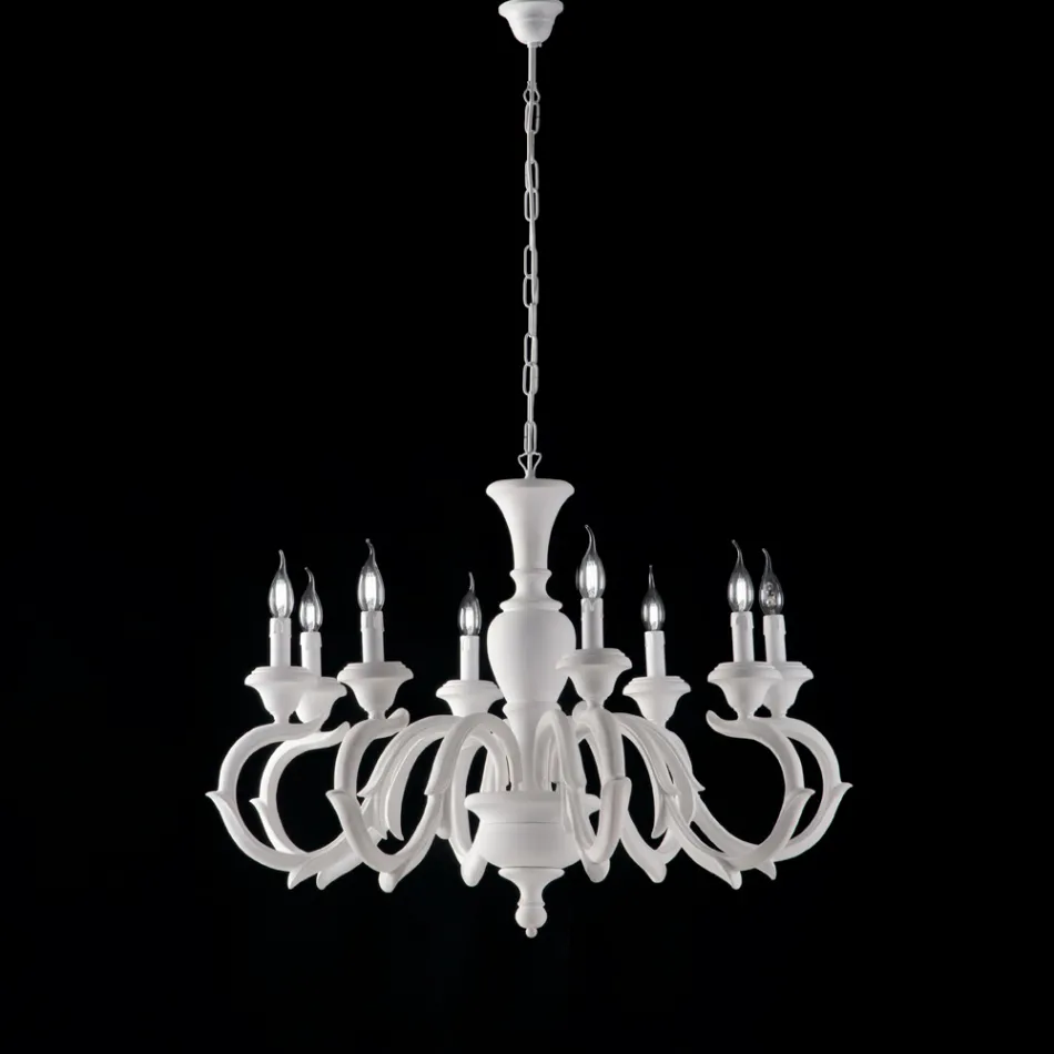 Lampadario in Legno Made in Italy per Arredare L’interno - Firenze Viadurini