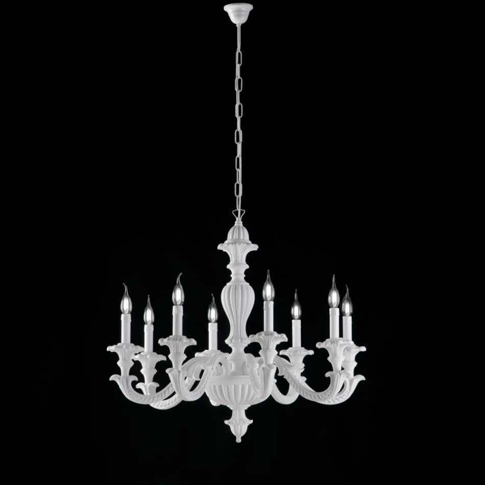 Lampadario in Legno Made in Italy per Arredare L’interno - Milano Viadurini