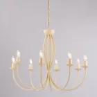 Lampadario in metallo bianco per illuminare ambienti raffinati – Roccia Viadurini