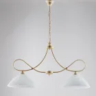 Lampadario in metallo e ceramica bianca per interni eleganti – Eclisse Viadurini