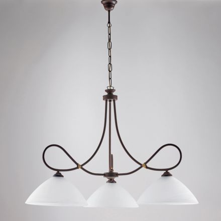 Lampadario in metallo e ceramica bianca per valorizzare gli interni – Eclisse Viadurini