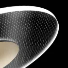 Lampadario in Metallo e Diffusore in Plexiglass Micro-Puntinato - Nora Viadurini