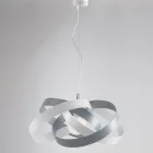 Lampadario in metallo e vetro per illuminare interni con eleganza – Rosmarino Viadurini