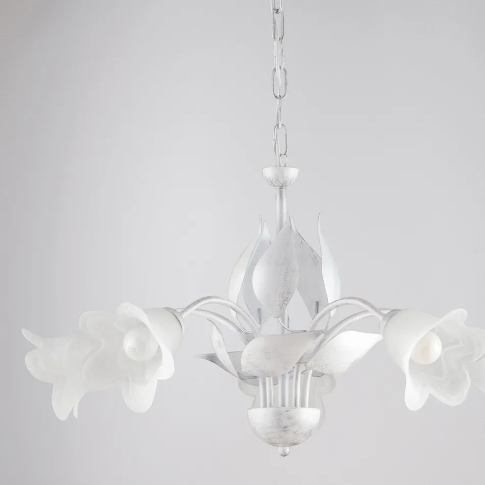 Lampadario in metallo e vetro per illuminare interni raffinati – Sirio Viadurini