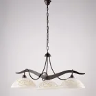 Lampadario in Metallo in Vetro 3 Luci per Illuminazione Interni - Musca Viadurini