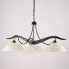 Lampadario in Metallo in Vetro 3 Luci per Illuminazione Interni - Musca Viadurini