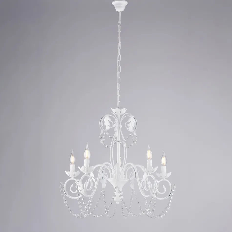 Lampadario in metallo per interni luminosi e accoglienti – Perla Viadurini