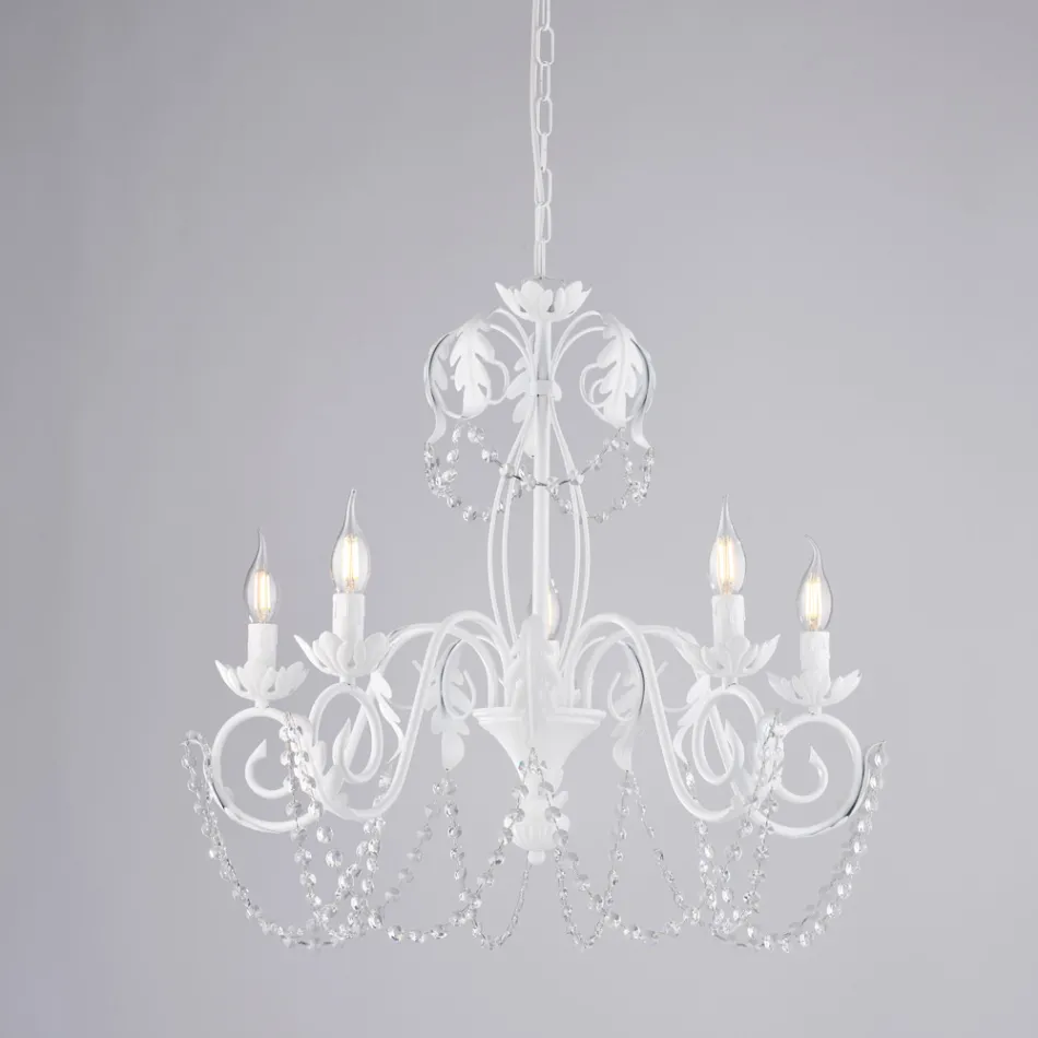 Lampadario in metallo per interni luminosi e accoglienti – Perla Viadurini