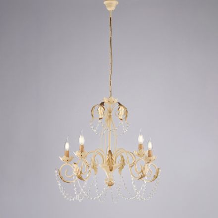 Lampadario in metallo per interni luminosi e accoglienti – Perla Viadurini