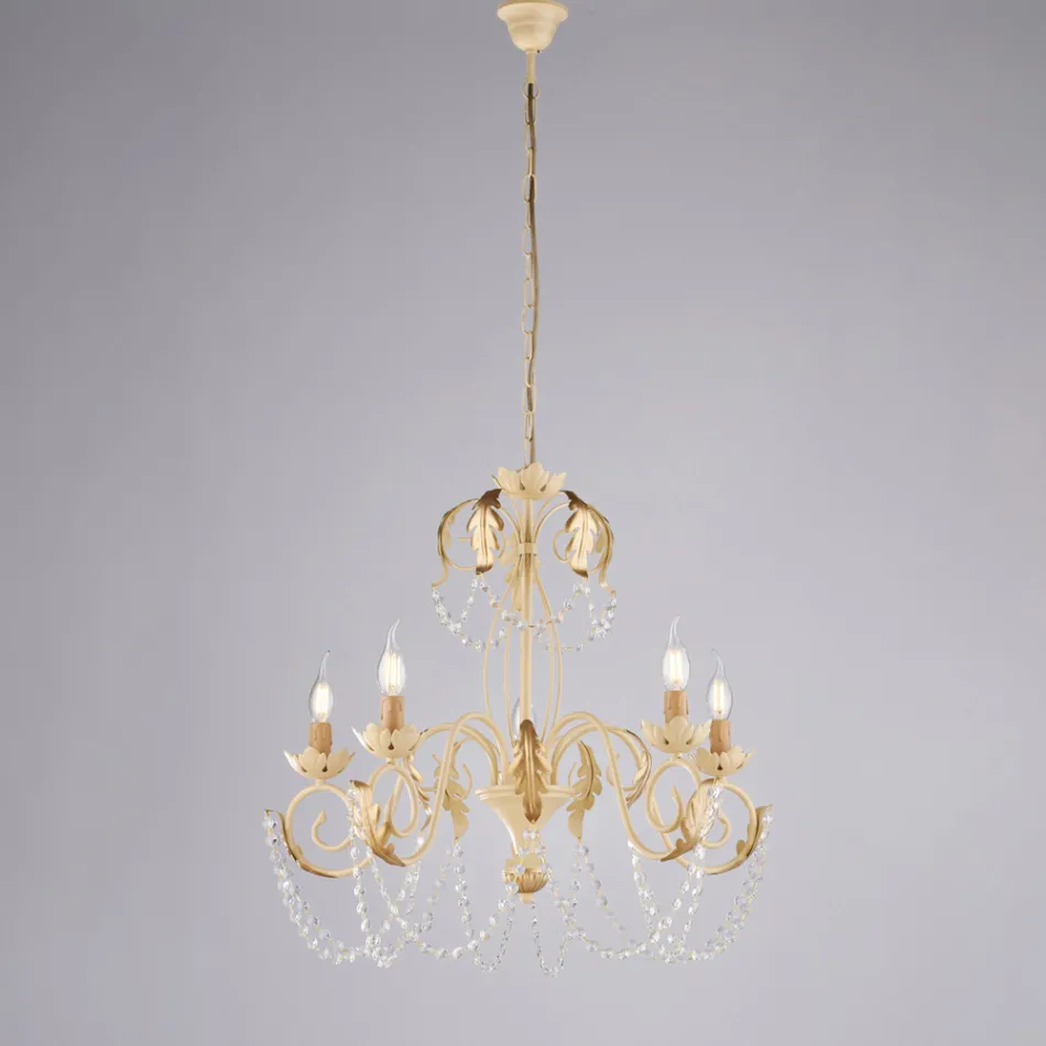 Lampadario in metallo per interni luminosi e accoglienti – Perla Viadurini