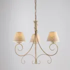 Lampadario in vetro e metallo a 2 luci per ambienti raffinati – Draco Viadurini