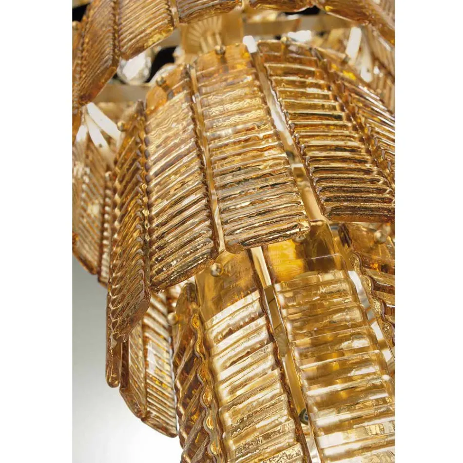 Lampadario Moderno 12 Luci in Vetro Artigianale Lusso Italiano - Valadier Viadurini