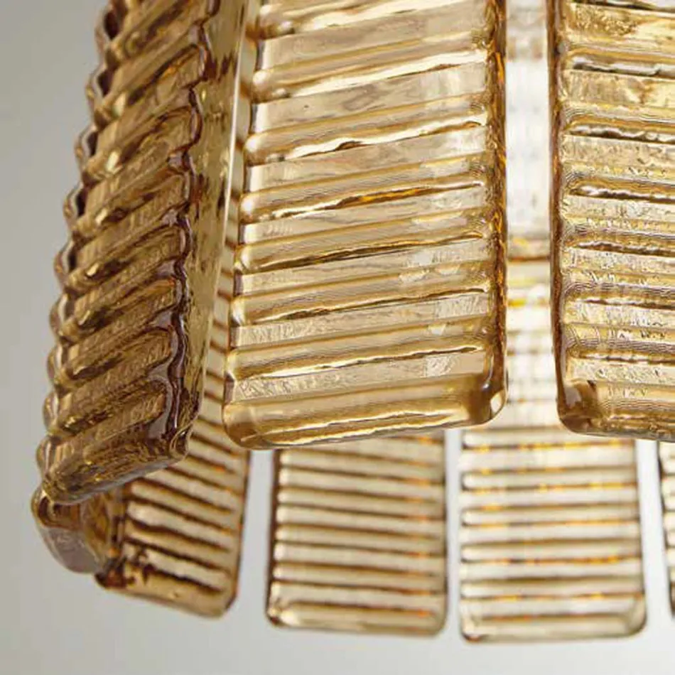 Lampadario Moderno 12 Luci in Vetro Artigianale Lusso Italiano - Valadier Viadurini