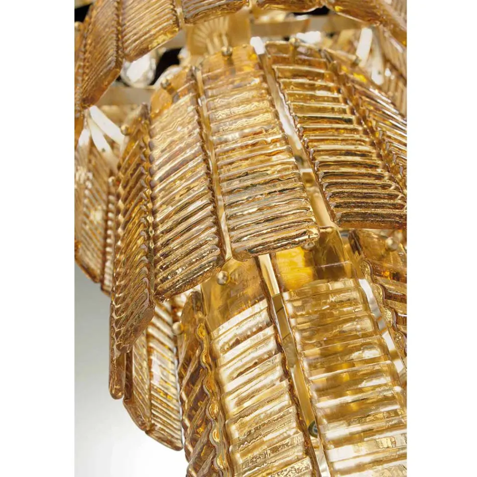 Lampadario Moderno 36 Luci in Vetro Artigianale Lusso Italiano - Valadier Viadurini