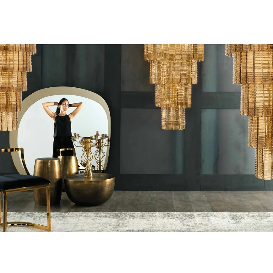 Lampadario Moderno 36 Luci in Vetro Artigianale Lusso Italiano - Valadier Viadurini