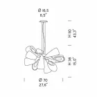 Lampadario Moderno a 12 Luci in Vetro di Venezia, Made in Italy - Diamonique Viadurini