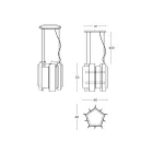 Lampadario Moderno in Vetro Fuso dal Design Elegante Made in Italy - Velis Viadurini