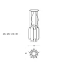 Lampadario Moderno in Vetro Fuso dal Design Elegante Made in Italy - Velis Viadurini