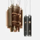 Lampadario Moderno in Vetro Fuso dal Design Elegante Made in Italy - Velis Viadurini